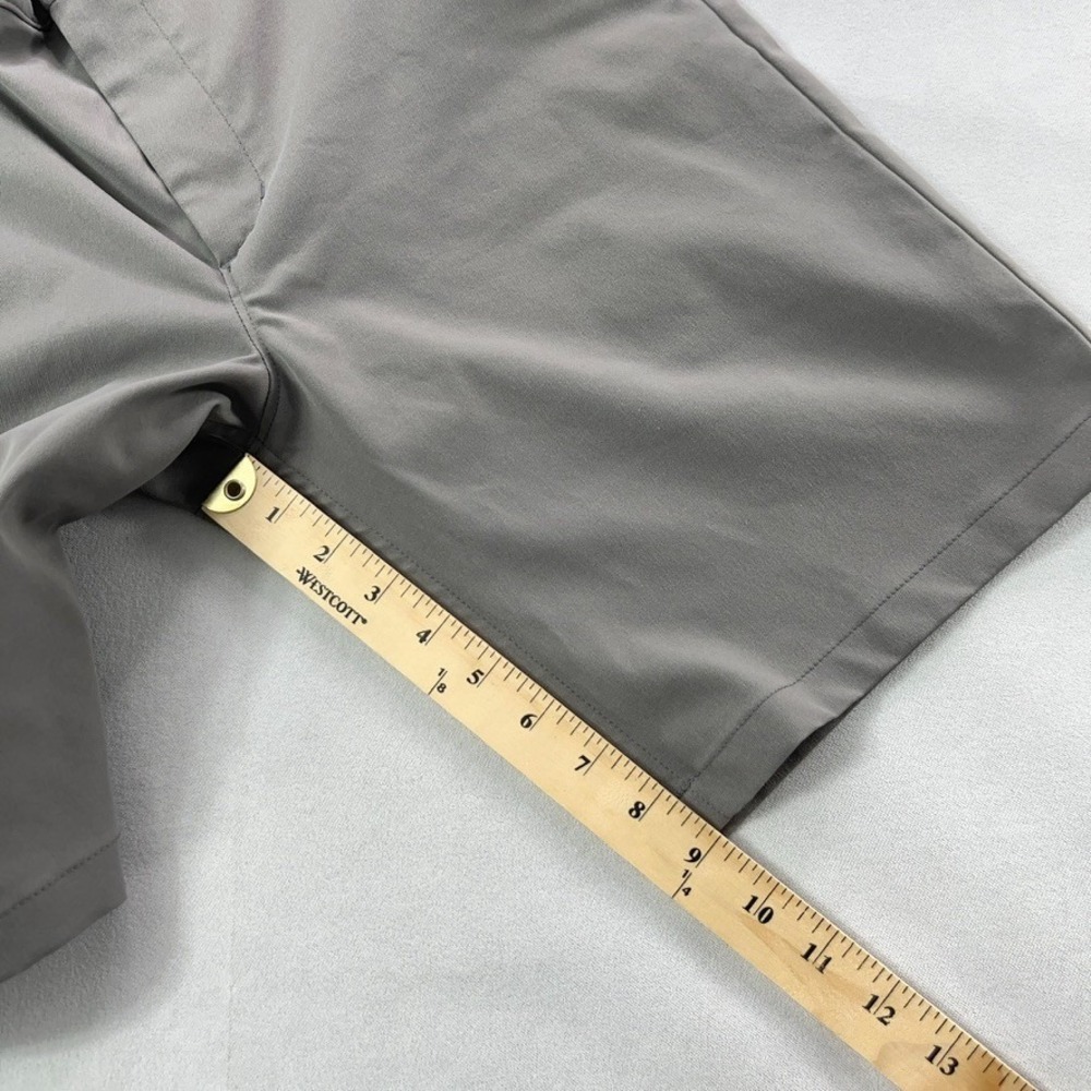 Proof Shorts Men 32 Gray Performance Chino 9 Inch Inseam Inner Zip Pocket - Picture 13 of 14